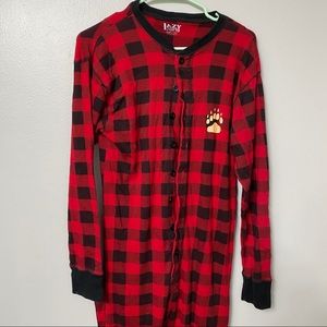 Plaid footsie pajamas
